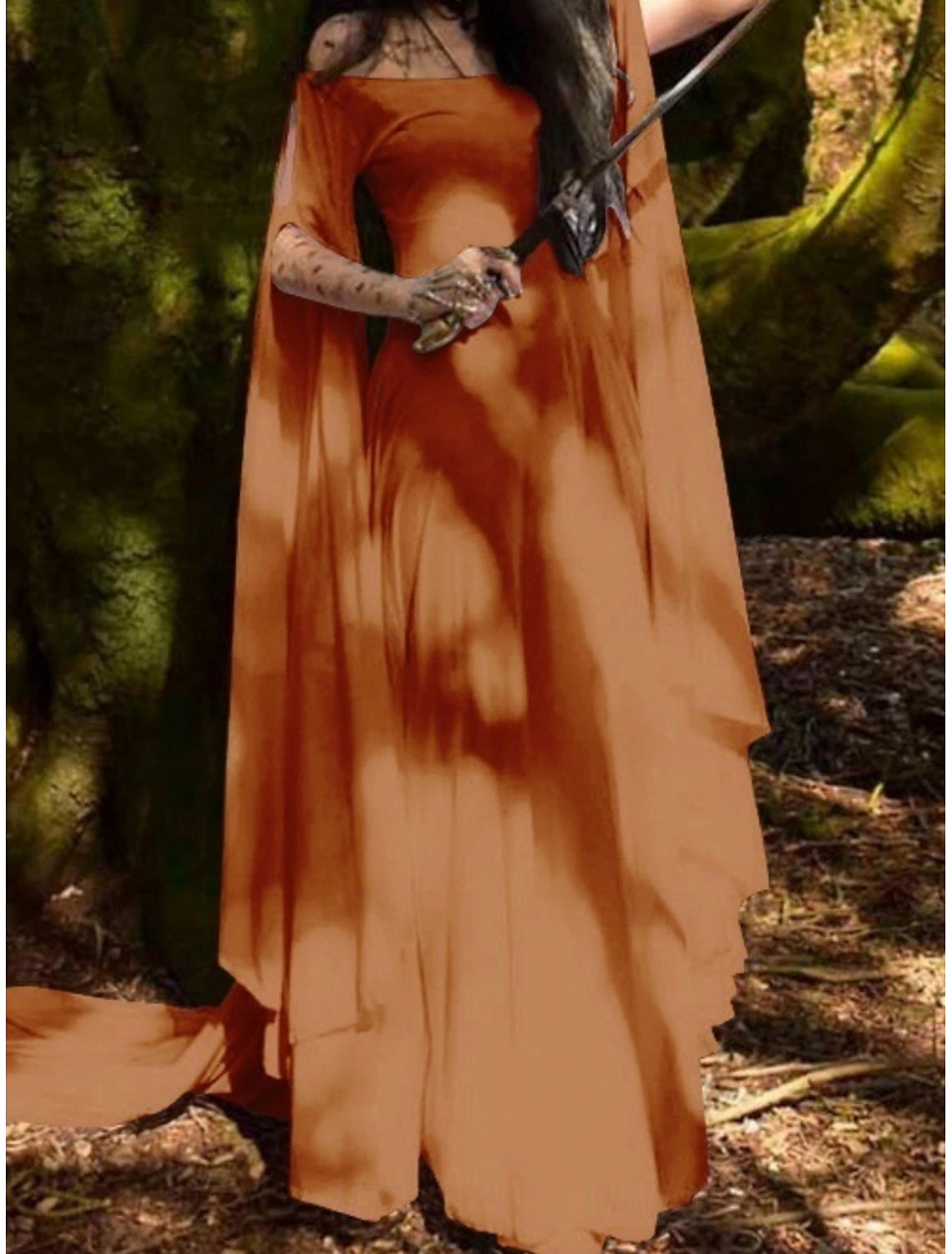 Women's Maxi Dress A Line Dress Off The Shoulder Dress Casual Party Going out Beach Regular Fit Solid Color 3/4 Length Sleeve Off Shoulder Light Blue White Purple Orange Summer