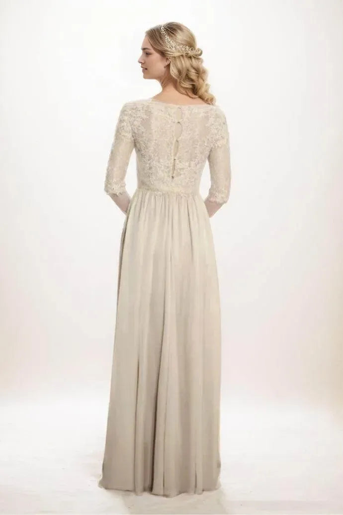 A-Line Maxi Chiffon Mother Of The Bride Dress