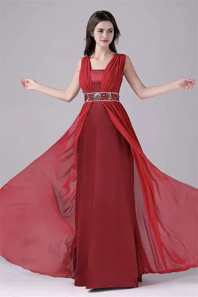 A-line court train sleeveless halter backless mother's dress