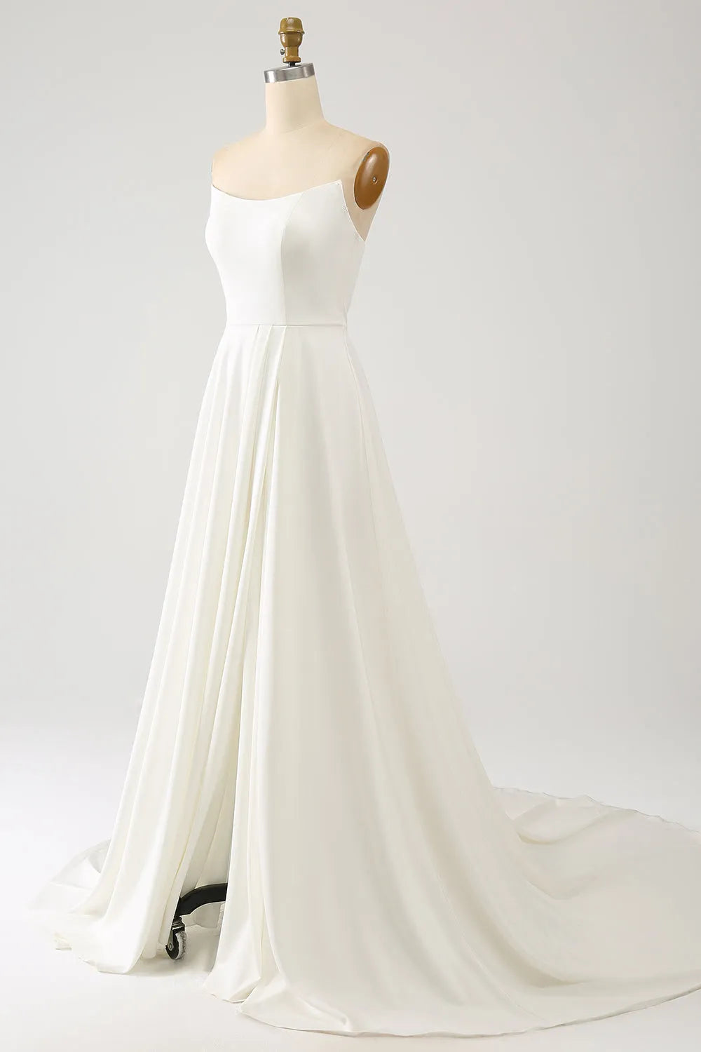 A Line Long Chiffon Wedding Dress With Butterflies Long Sleeves