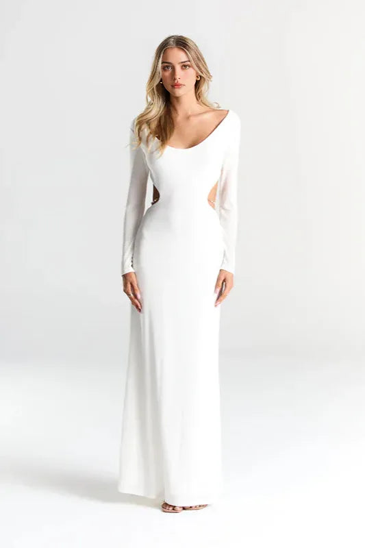 Black Deep V - Neck Spaghetti Strap Bodycon Party Dress