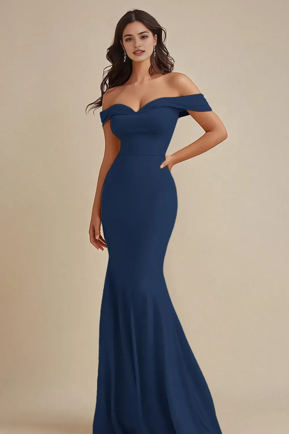 Black one shoulder long chiffon applique ball dress