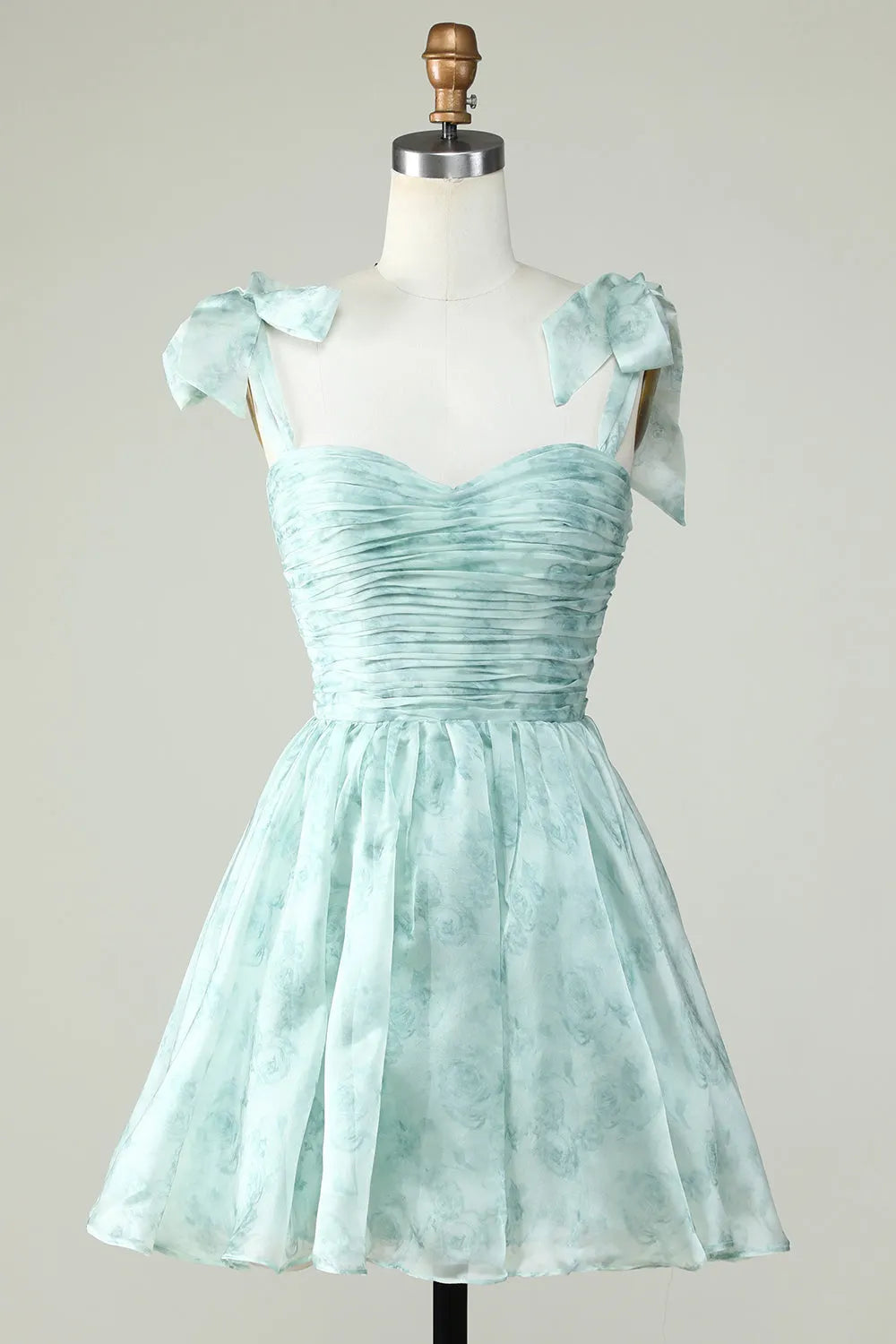 Blue A Line Spaghetti Straps Homecoming Dress