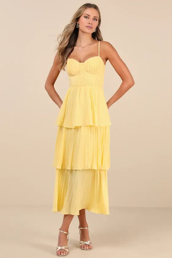 Cascading Crush Emerald Tiered Bustier Party Dresses