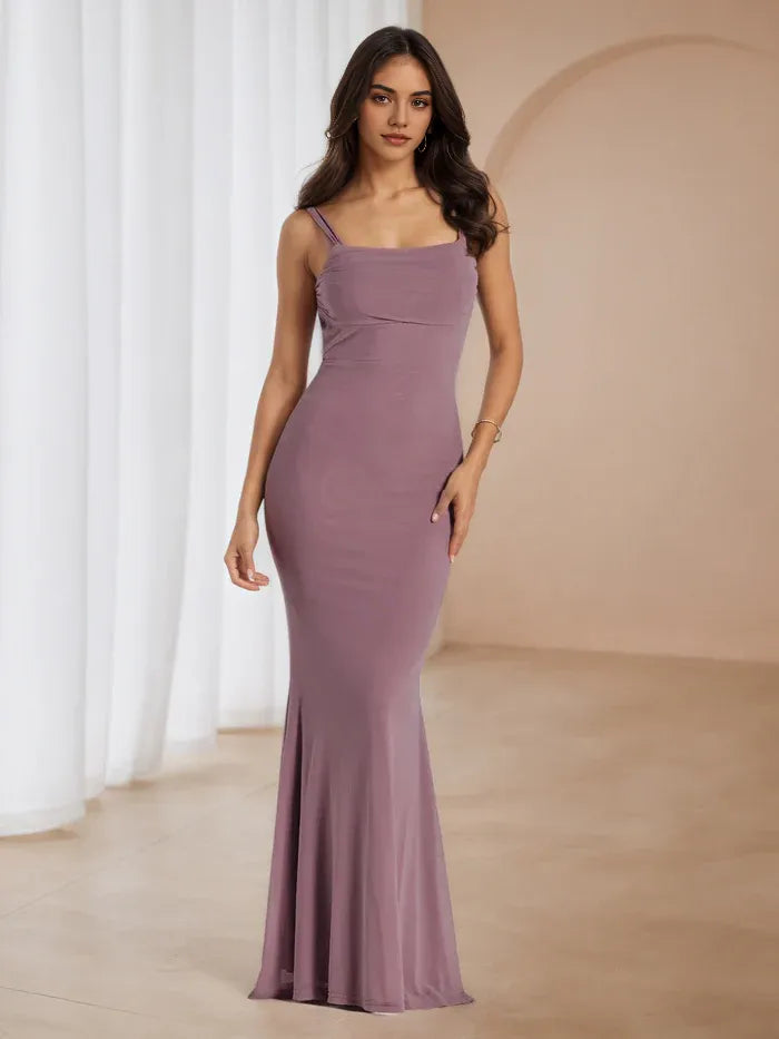 Chic Lilac Mermaid Prom Dress - Single Shoulder Strap  Ruched Top for Evening Affairs