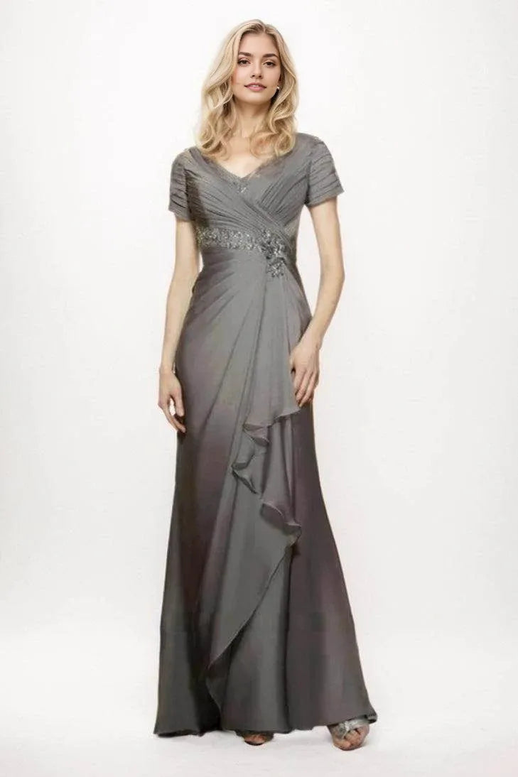 Chiffon Formal Pleats Mother Of The Bride Dress