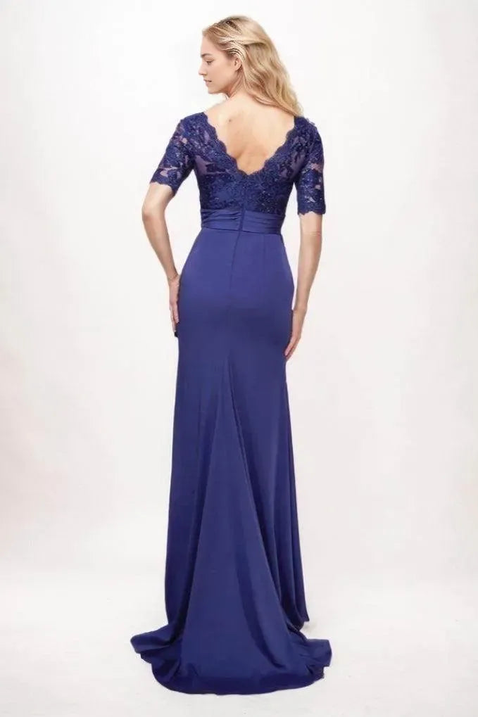 Column Maxi Chiffon Mother Of The Bride Dress