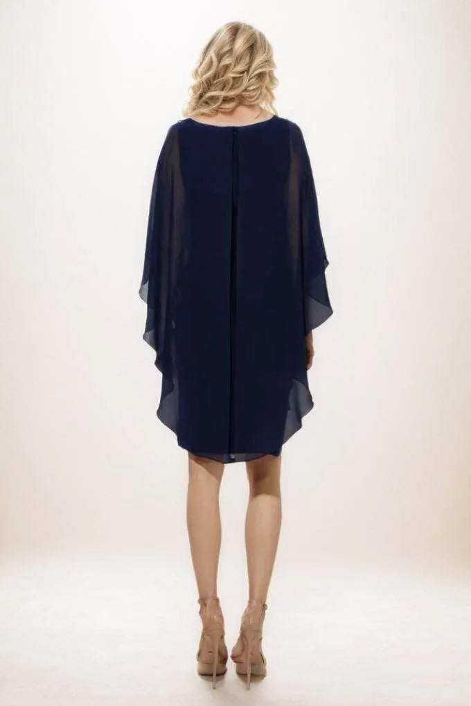 Column Mini Chiffon Mother Of The Bride Dress