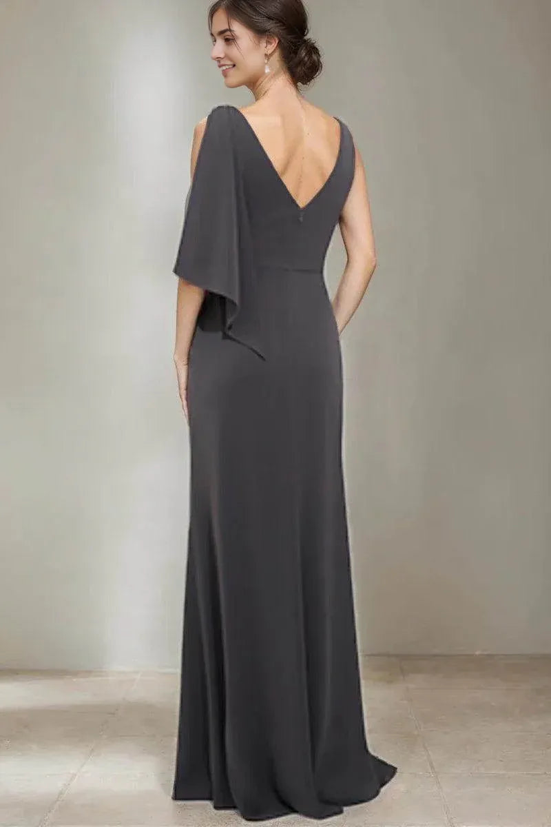 Column Scoop Neck Mother Of The Bride Dresses