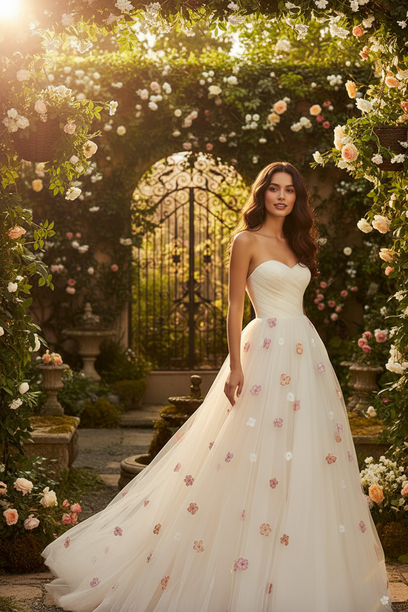 Charming A Line Sweetheart Neck Sleeveless Floral Embroidered Tulle Lace Up Floor-Length Prom Dress with Appliques