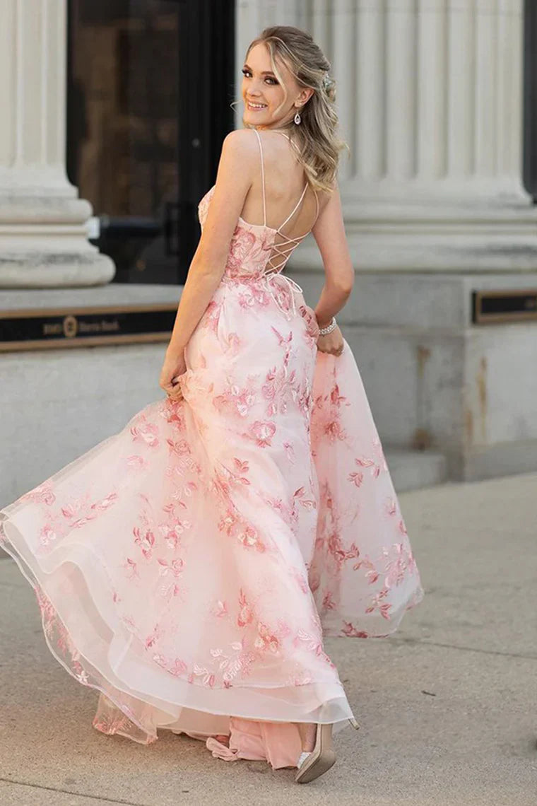 DingJiDress Cute Tulle Lace Round Neck Princess Dress Prom Dress For Graduation