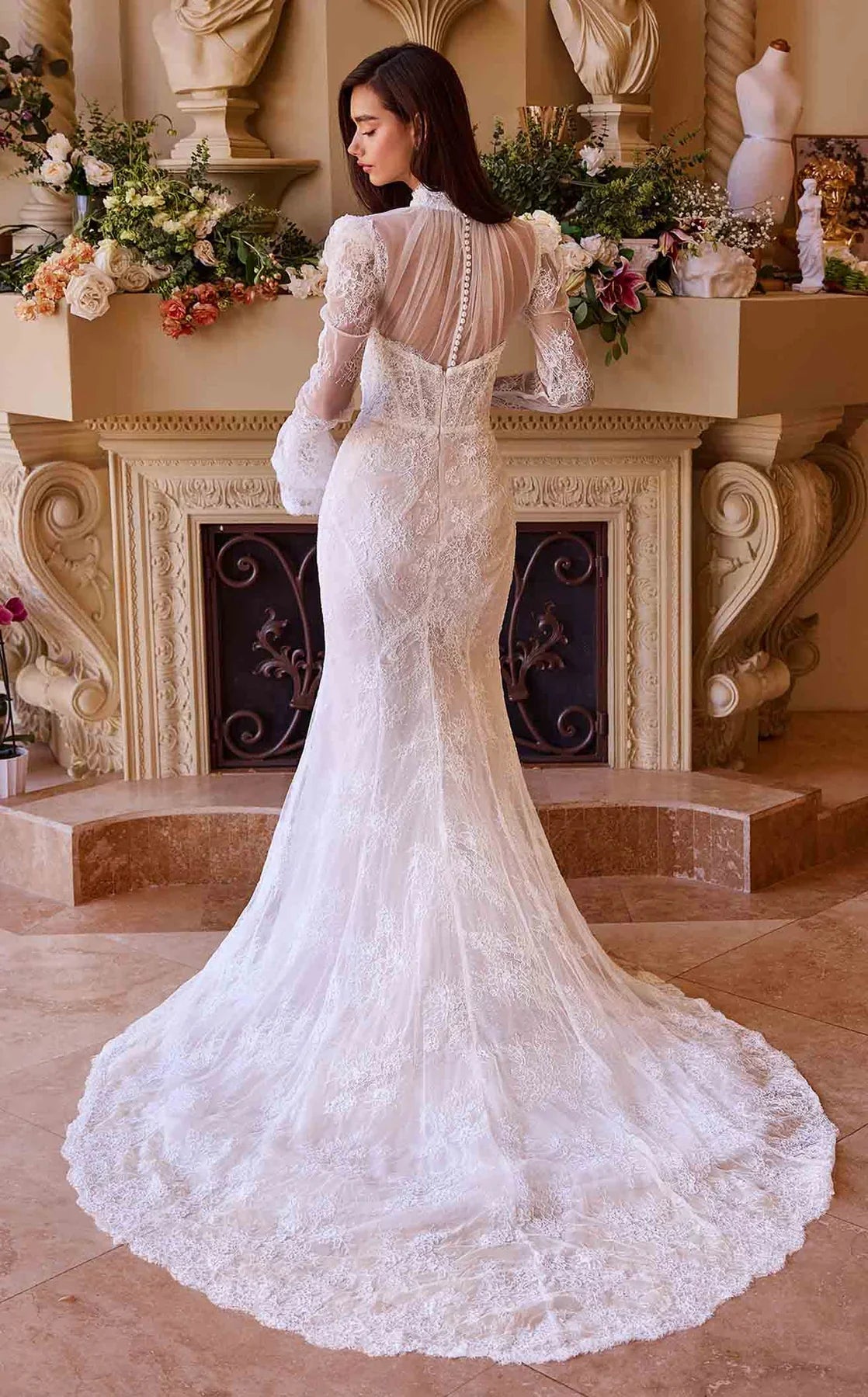 DingJiDress Hot Sale Wedding Dress Elegant Mermaid Sweetheart Long Sleeves Lace Two Dressing Styles Unique Fashion Formal Wear Dresses