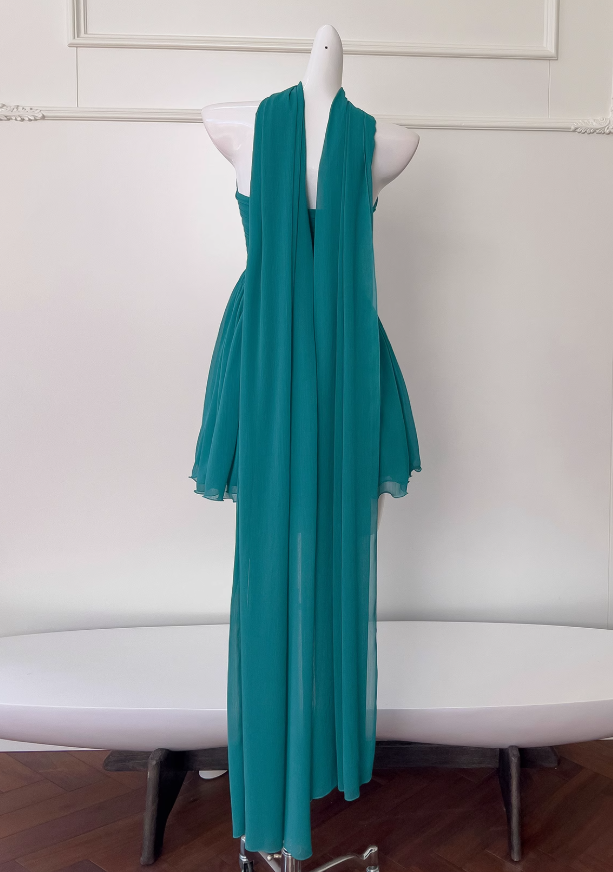 Lake blue A-line strapless chiffon short prom dress lake blue homecoming dress