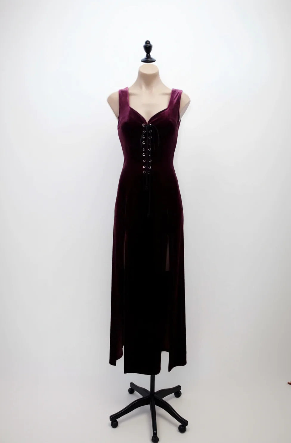 Edgy Sheath Sweetheart Sleeveless Lace-Up Burgundy Floor-Length Evening Dress For Women Hot Sale