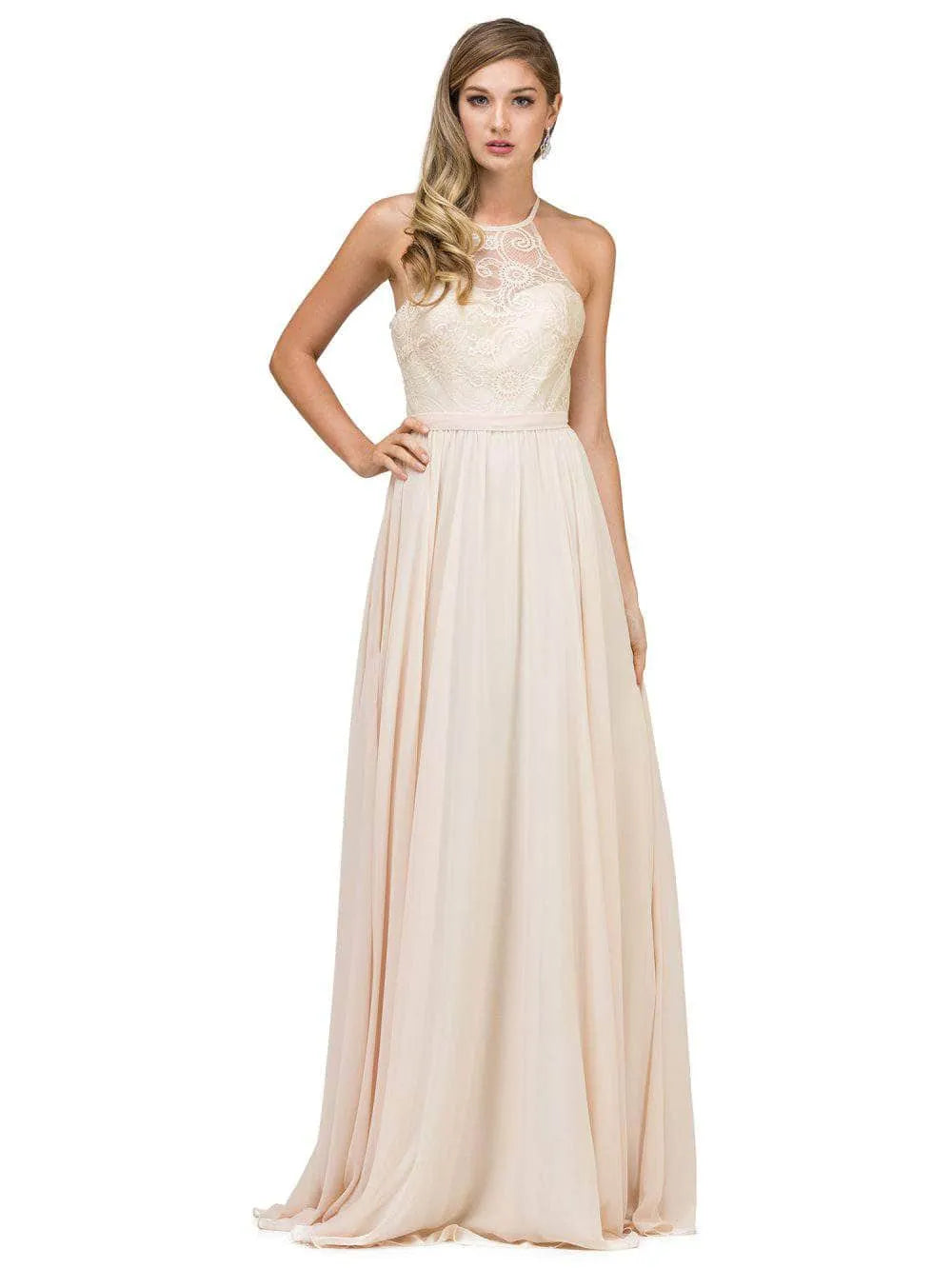 Elegant Black Evening Dresses  with Halter Neckline Lace Embroidered Bodice Flowing Chiffon Skirt, and Floor  Length Silhouette for Formal Galas and Special Occasions