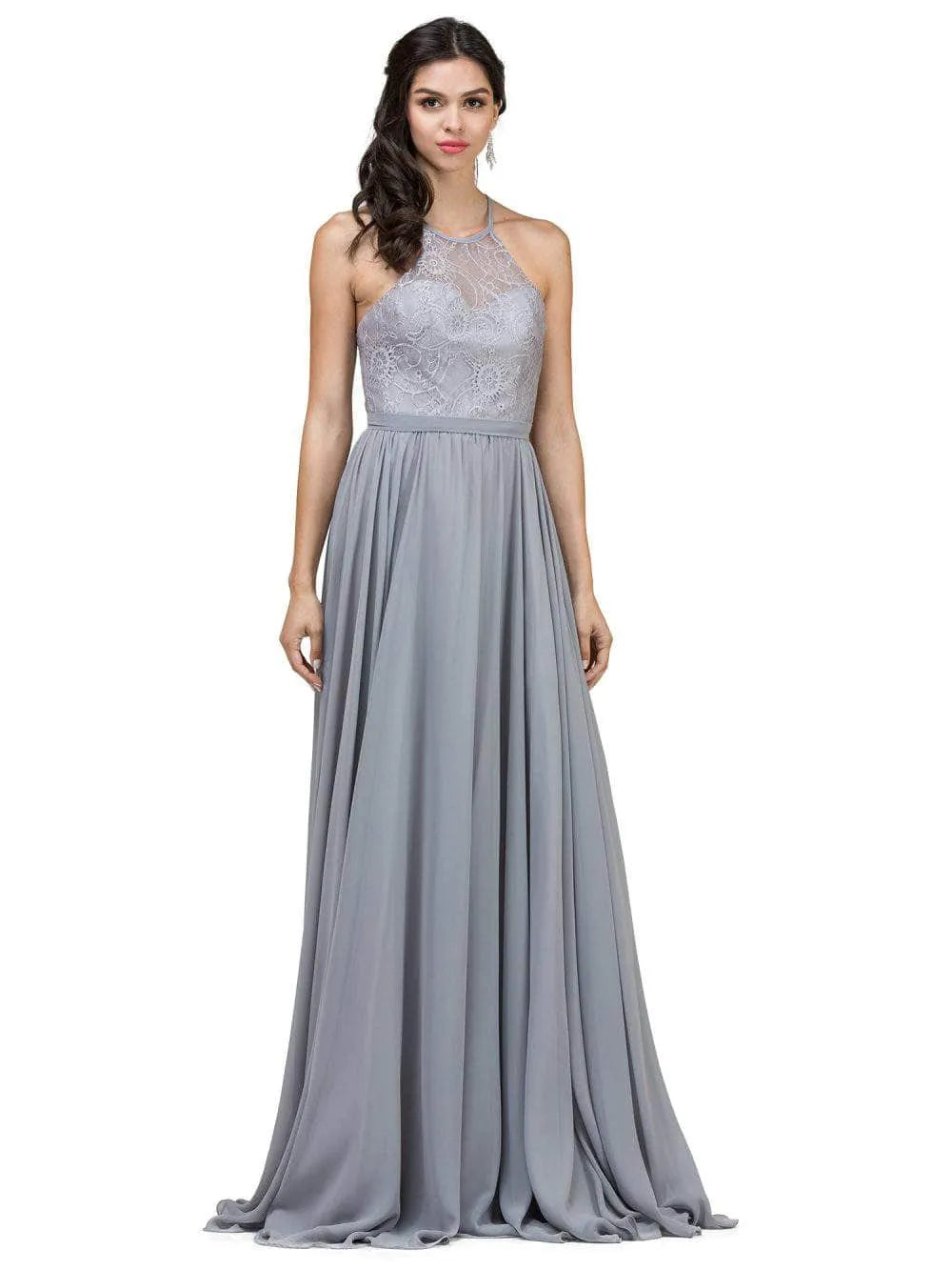 Elegant Black Evening Dresses  with Halter Neckline Lace Embroidered Bodice Flowing Chiffon Skirt, and Floor  Length Silhouette for Formal Galas and Special Occasions