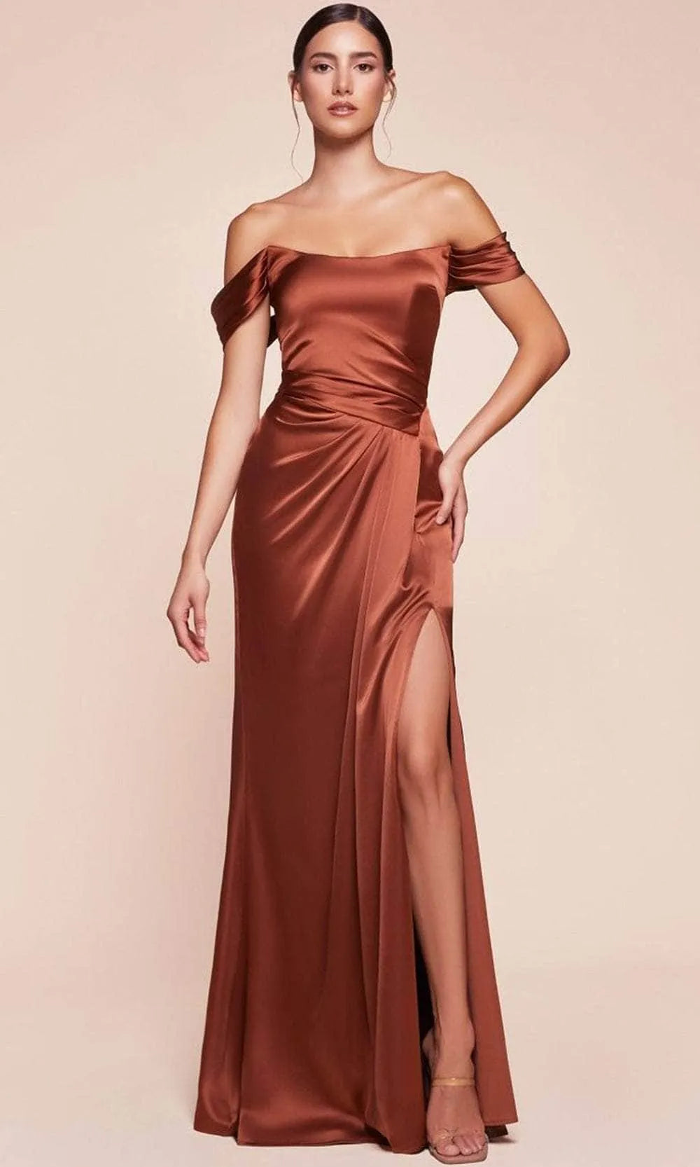Elegant Black Off - Shoulder Satin Mermaid Evening Gown with Draped Detailing Ideal for Proms and Formal Balls