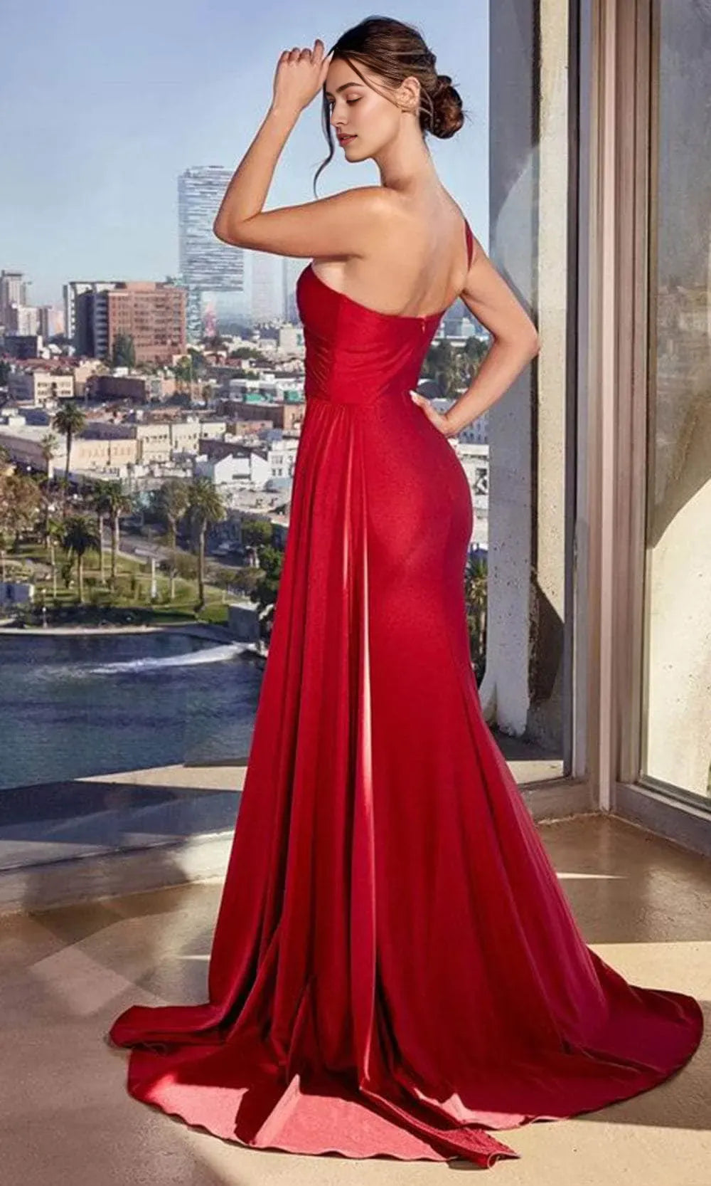 Elegant Black One Shoulder Ruched Mermaid Prom Dresses with Dramatic Train Perfect for Proms Formal Galas