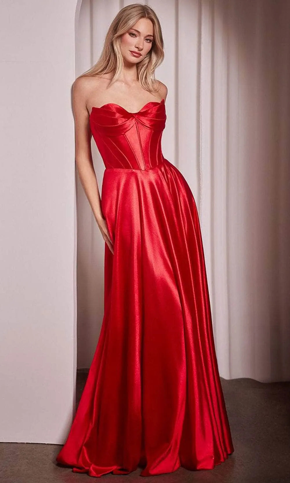 Elegant Black Strapless Satin Ball Gown with Bow  Detailed Corset Top for Prom Formal Occasions