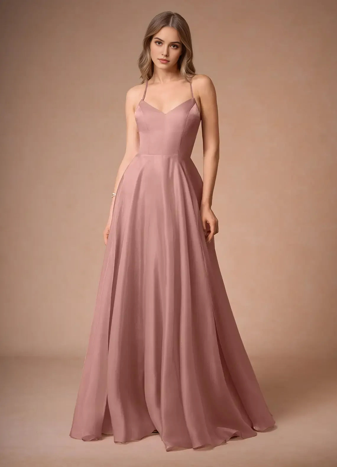 Elegant Blush Pink Chiffon Prom Dress with Spaghetti Straps Sweetheart Neckline and Flowy A - Line Skirt for Formal Occasions
