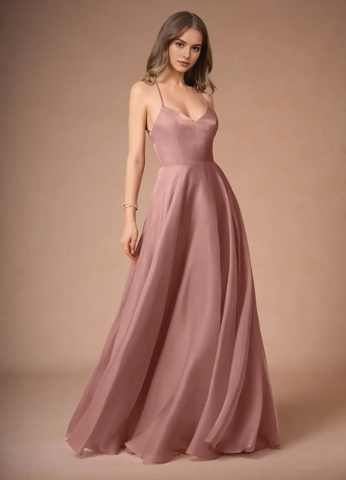 Elegant Blush Pink Chiffon Prom Dress with Spaghetti Straps Sweetheart Neckline and Flowy A - Line Skirt for Formal Occasions