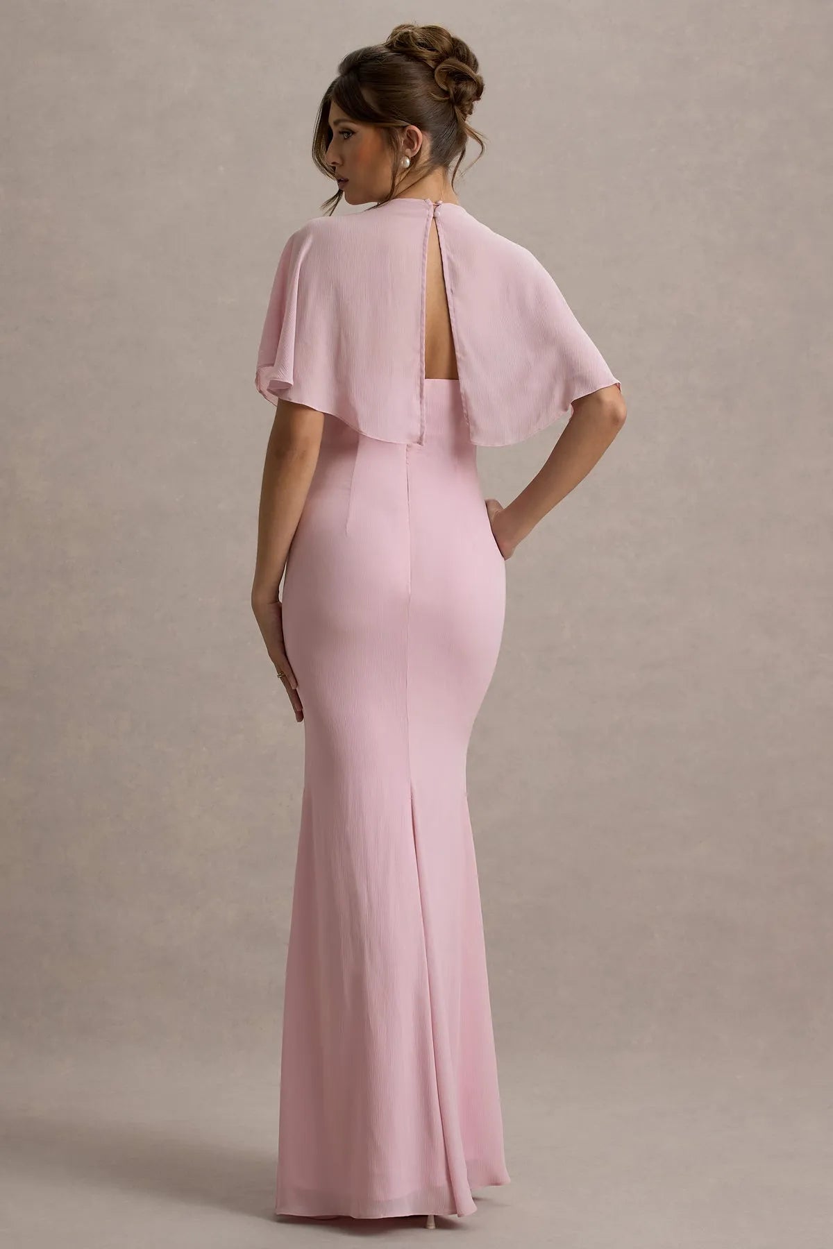 Elegant Blush Pink Sweetheart Neckline Prom Dresses with Chiffon Capelet Perfect