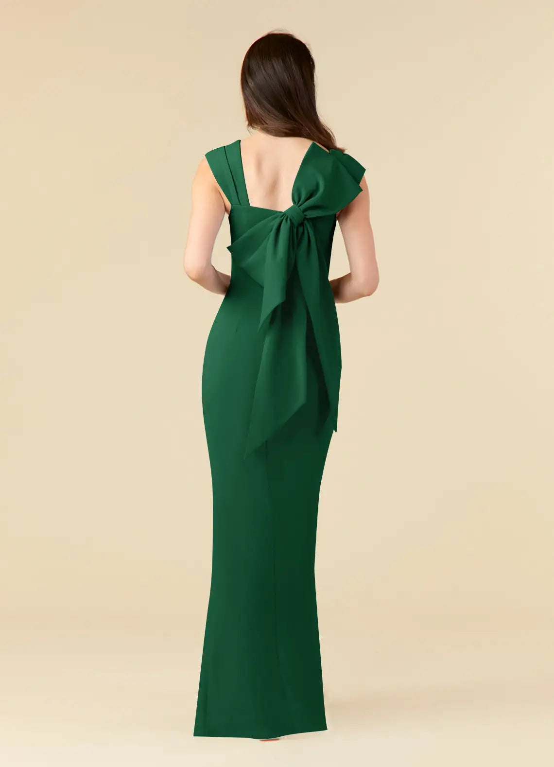 Elegant Dark Green Sheath Hot Sale Mother of the Bride Dresses with Square Neckline Asymmetric Strap Detail Bodycon and Side Slit