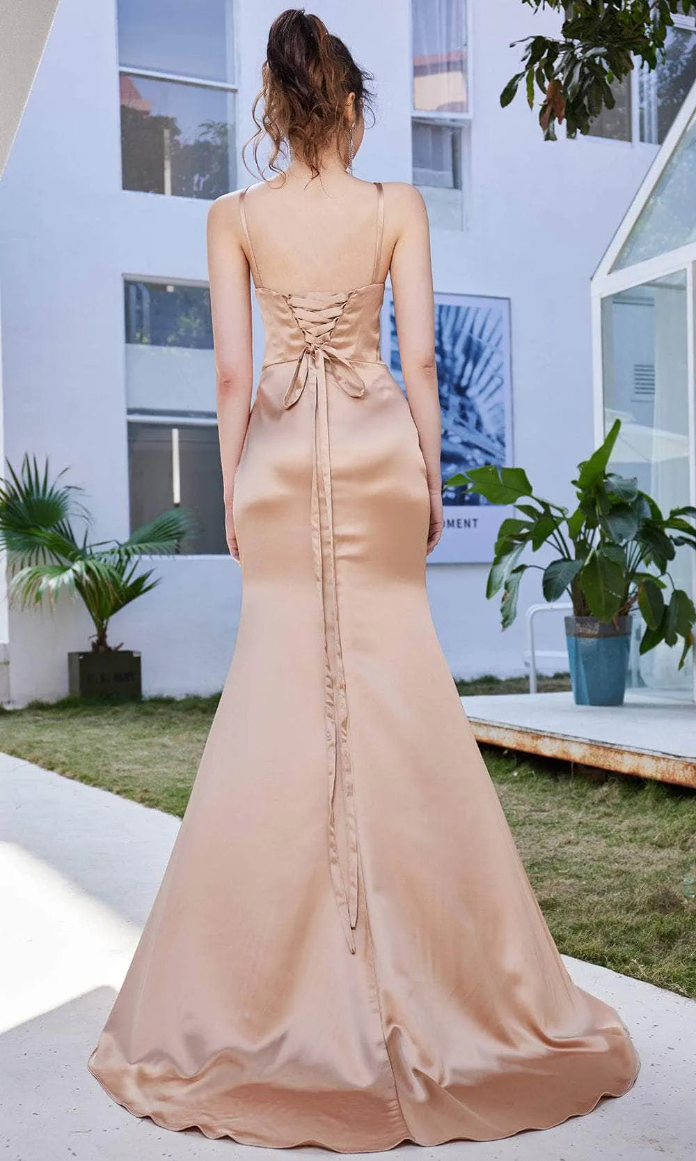 Elegant Lavender Satin Mermaid Evening Gown with Cowl Neckline Spaghetti Straps and Subtle Train  Ideal for Formal Galas Prom Nights and Sophisticated  ?