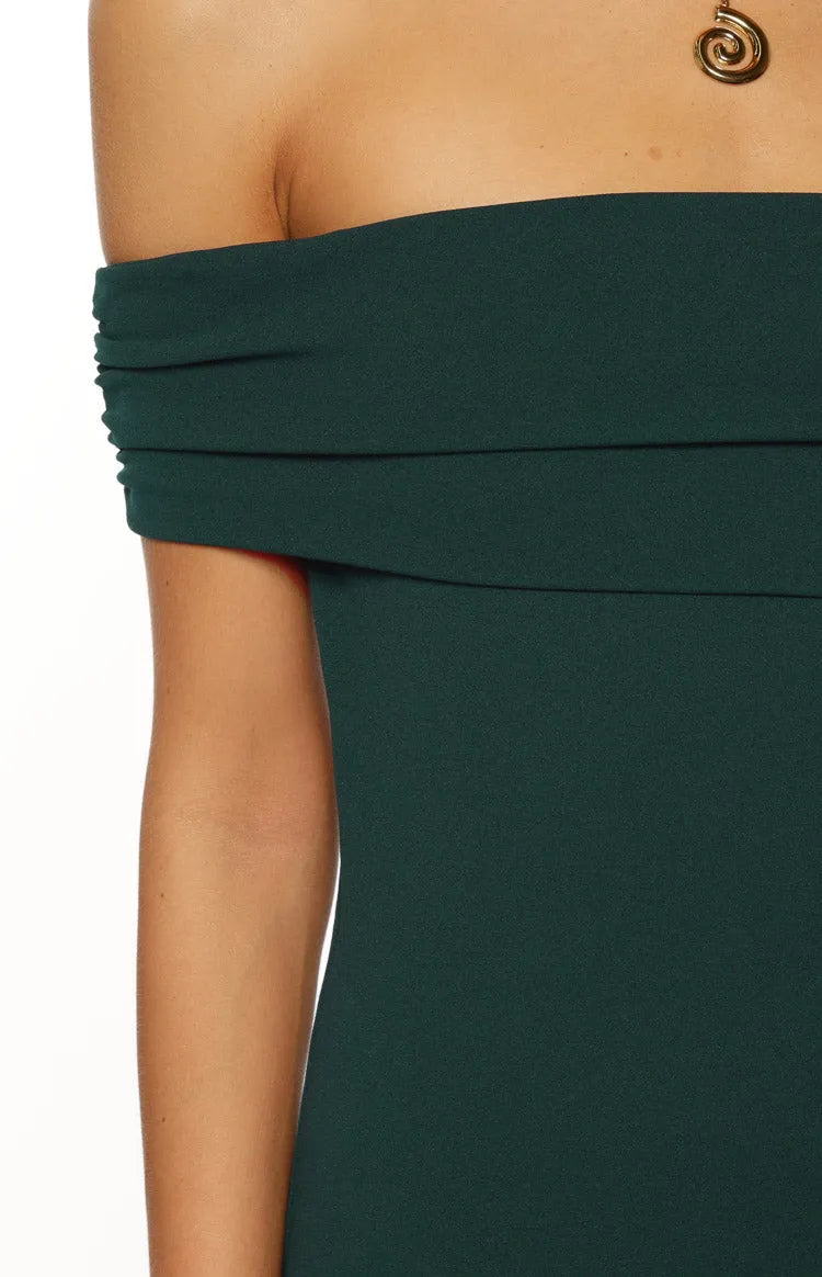 Elegant Sheath Off-the-Shoulder Sleeveless Tie Back Floor-Length Teal Prom Dresses with Back Bow Detail