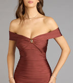 Elegant Sheath Sweetheart Neckline Off-Shoulder Ruched Floor-Length Subtle Side Slit Prom Dresses hot sale