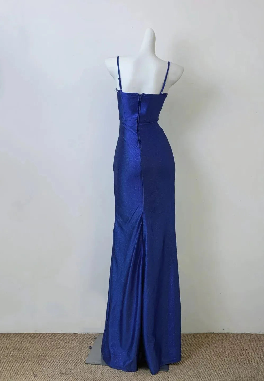 Elegant Spaghetti Straps Slit Long Prom Dress Charming Birthday Party Dress