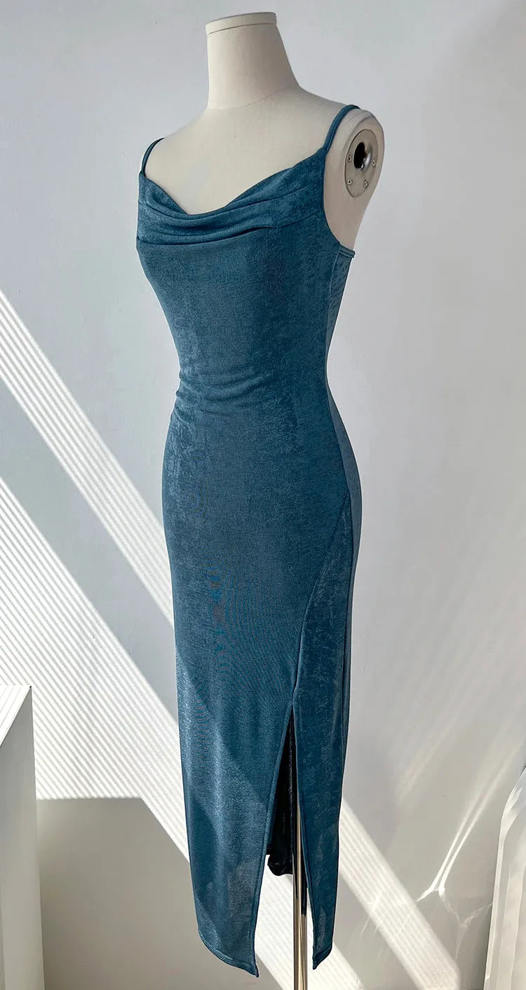 Elegant Swing Neck Suspender Dress Party Dress