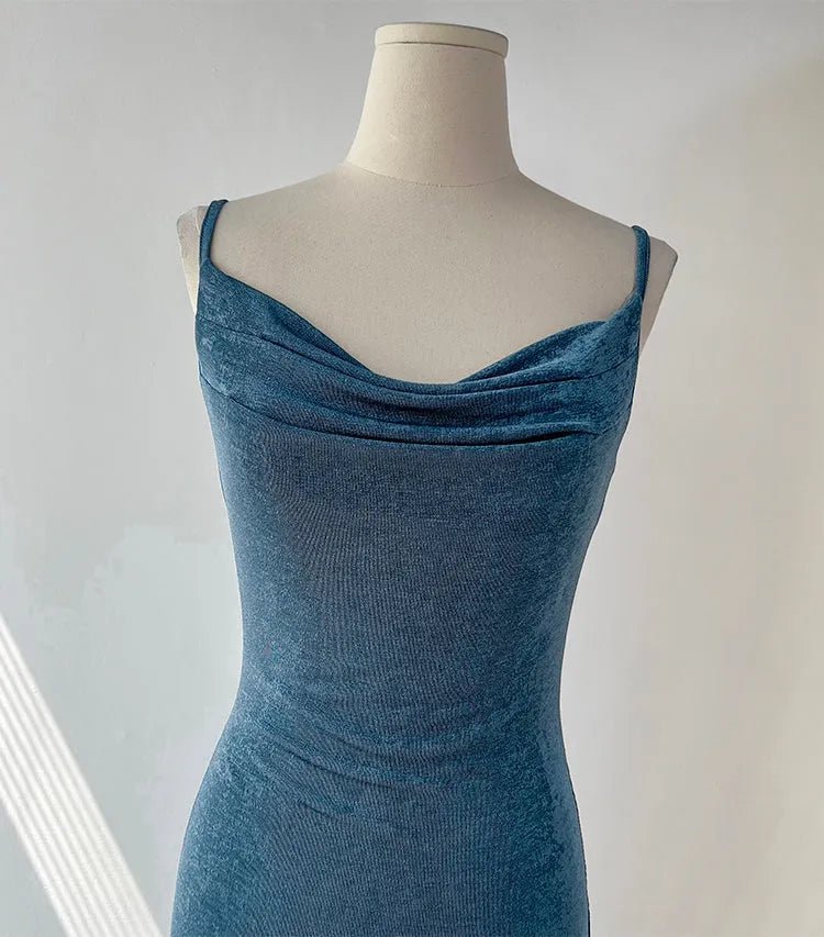 Elegant Swing Neck Suspender Dress Party Dress
