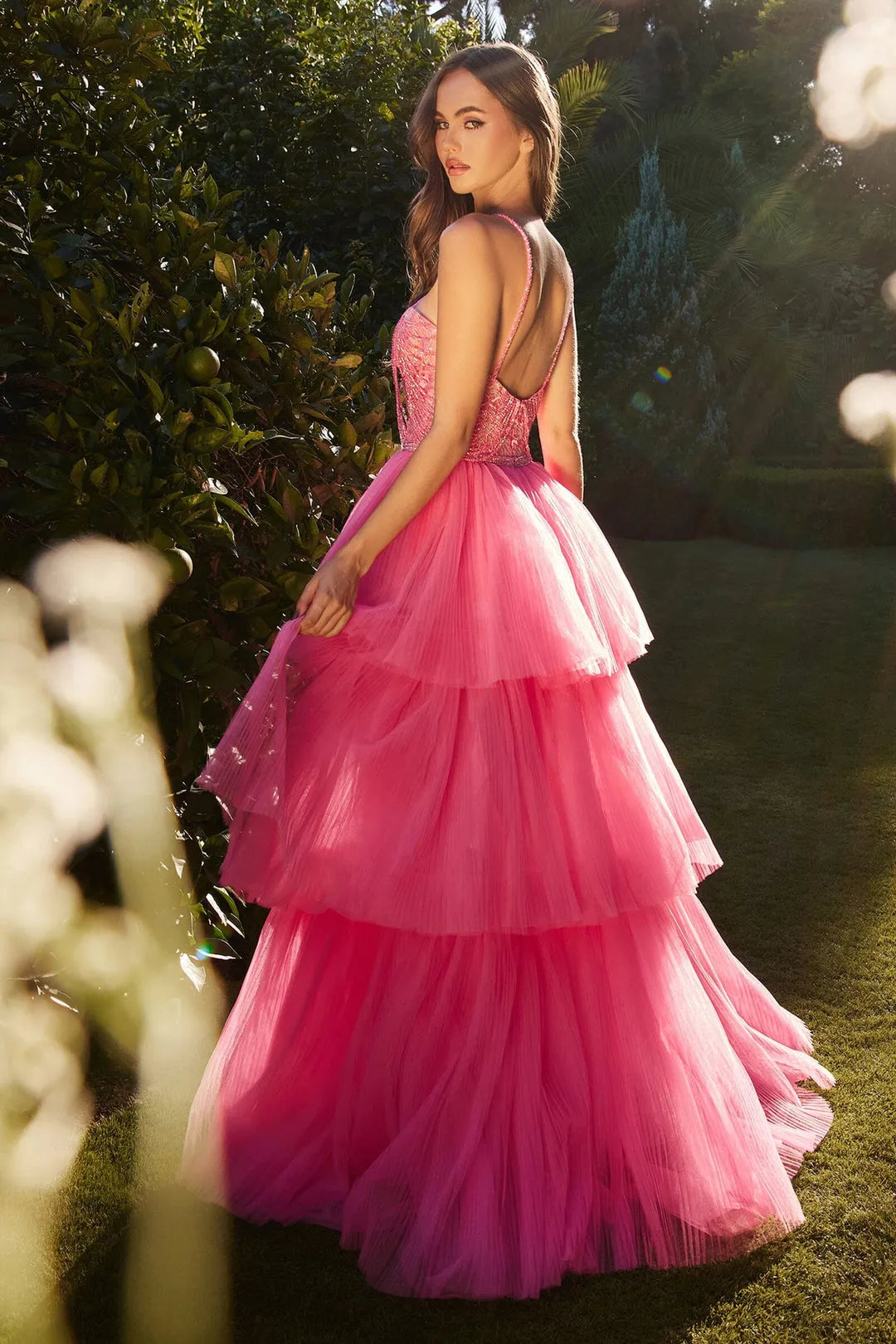 Elegant Yellow Tulle Prom Dress with High - Low Hem Embroidered Bodice and Halter Neckline: Perfect for Enchanting Ball Moments