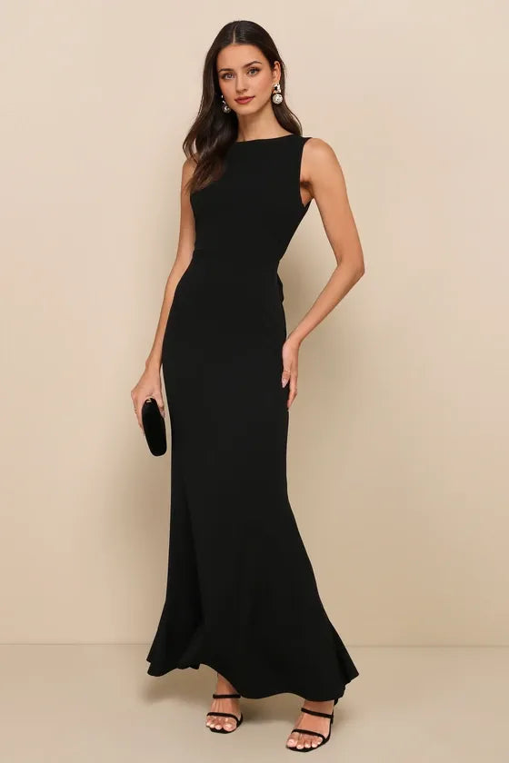 Exquisite Refinement Emerald Backless Bow Ruffled Evening Dresses