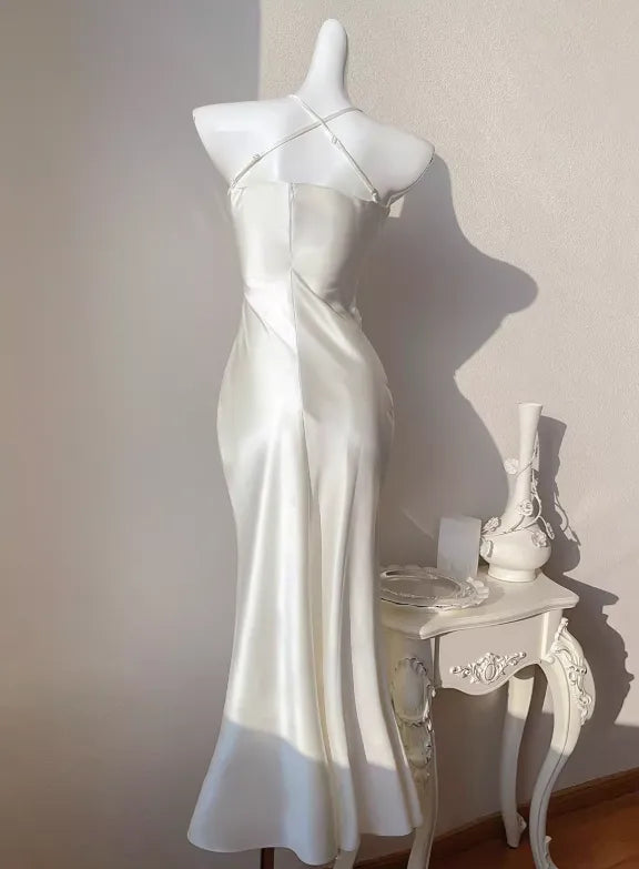 French tulle satin suspender dress party mermaid dress