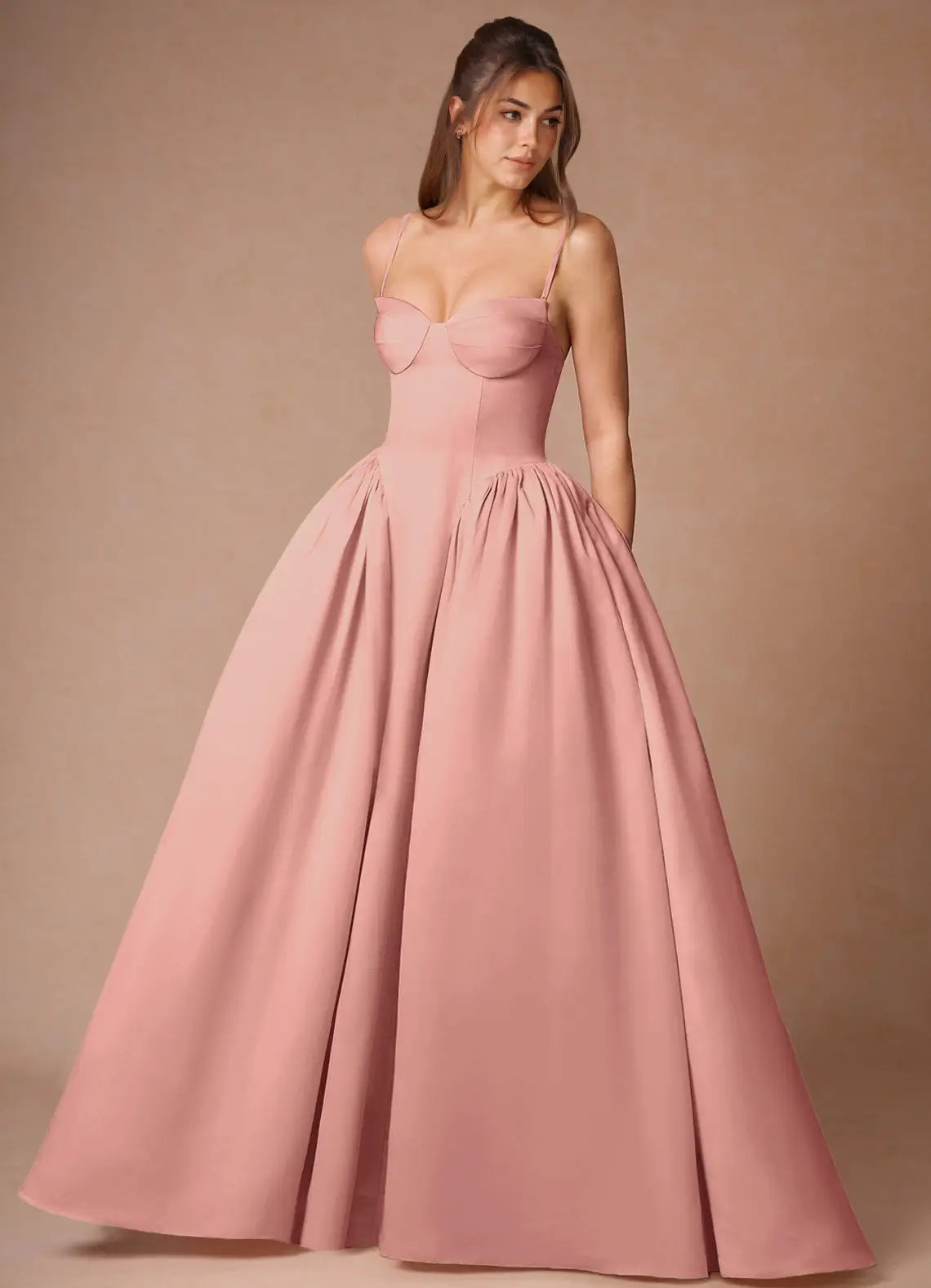 Glamorous Blush Pink Prom Ball Gown Spaghetti Straps Sweetheart Neckline and Full Skirt for Memorable Nights