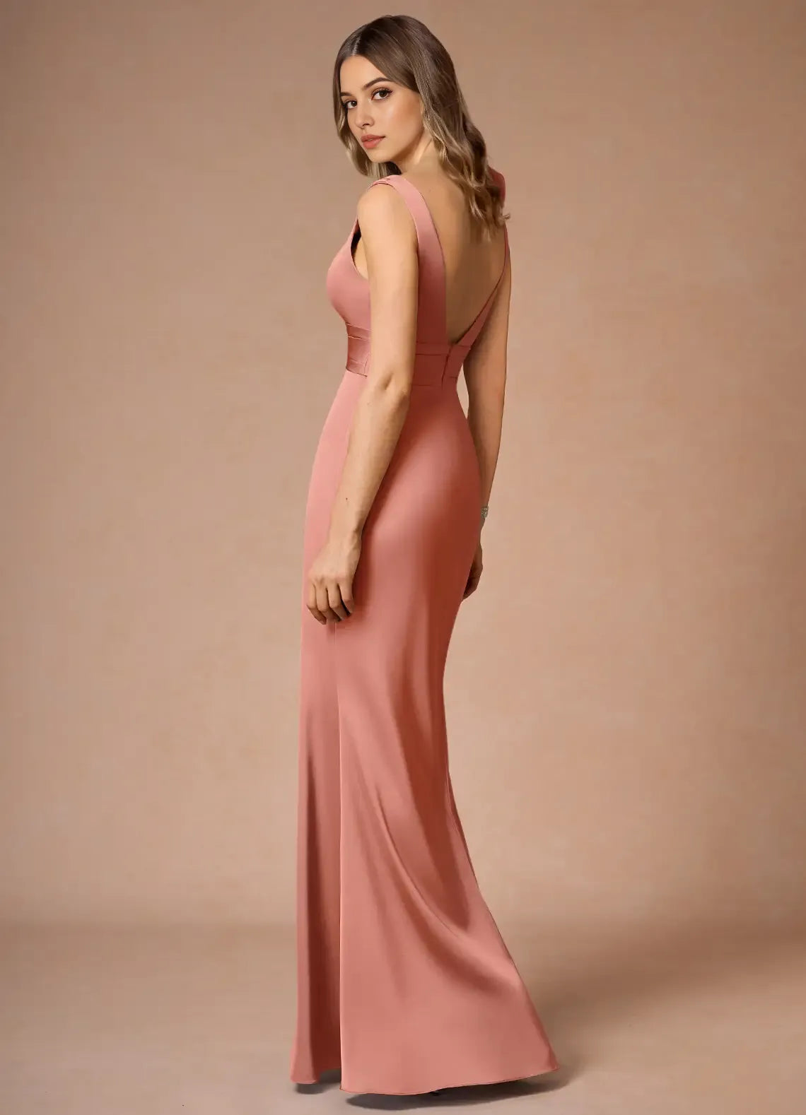 Glamorous Blush Pink Prom Dresses Deep V - Neck One - Shoulder Bow Detail and Figure - Hugging Fit for Memorable Evenings