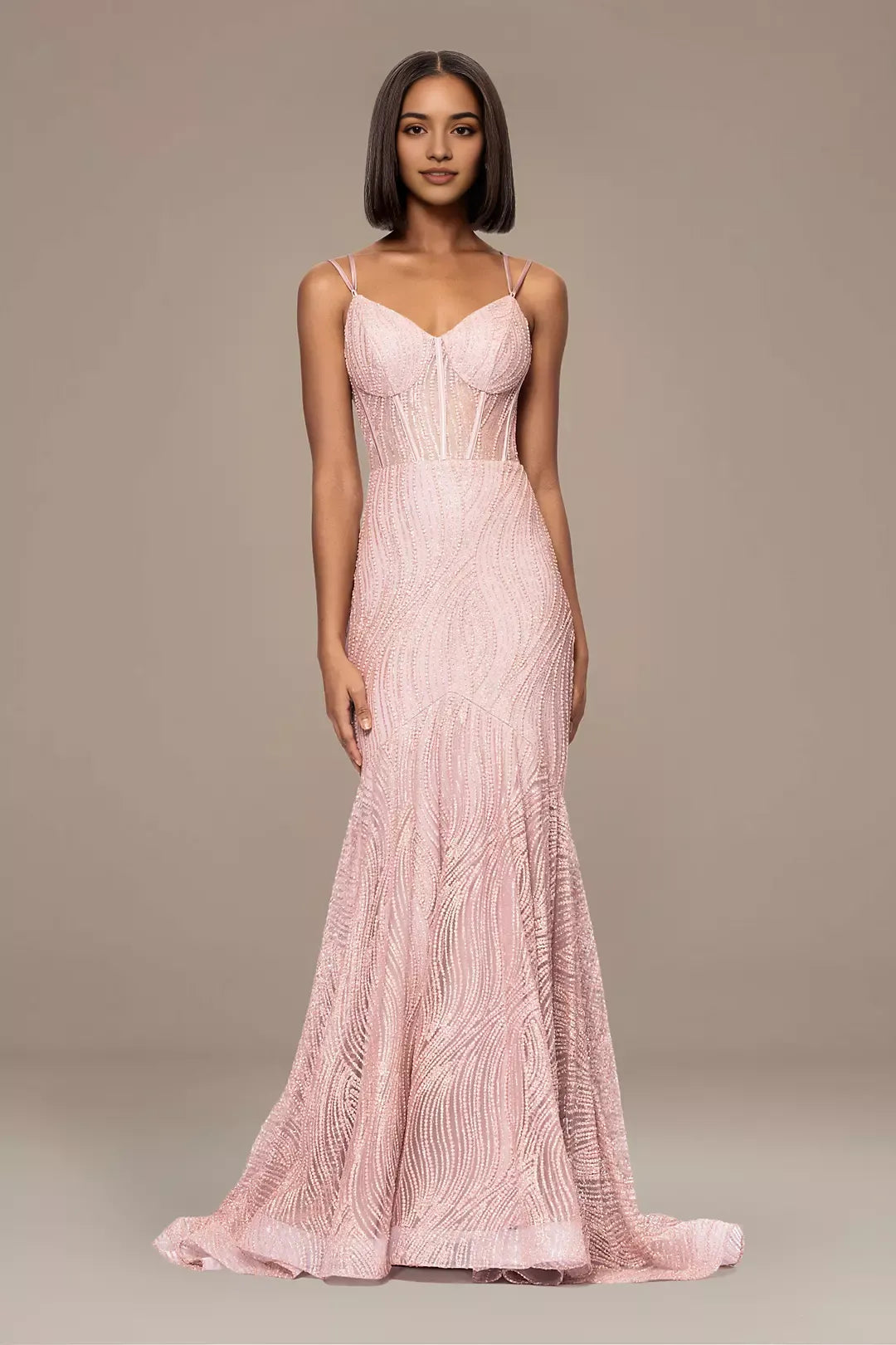 Glitter Encrusted Crisscross Back prom-dresses