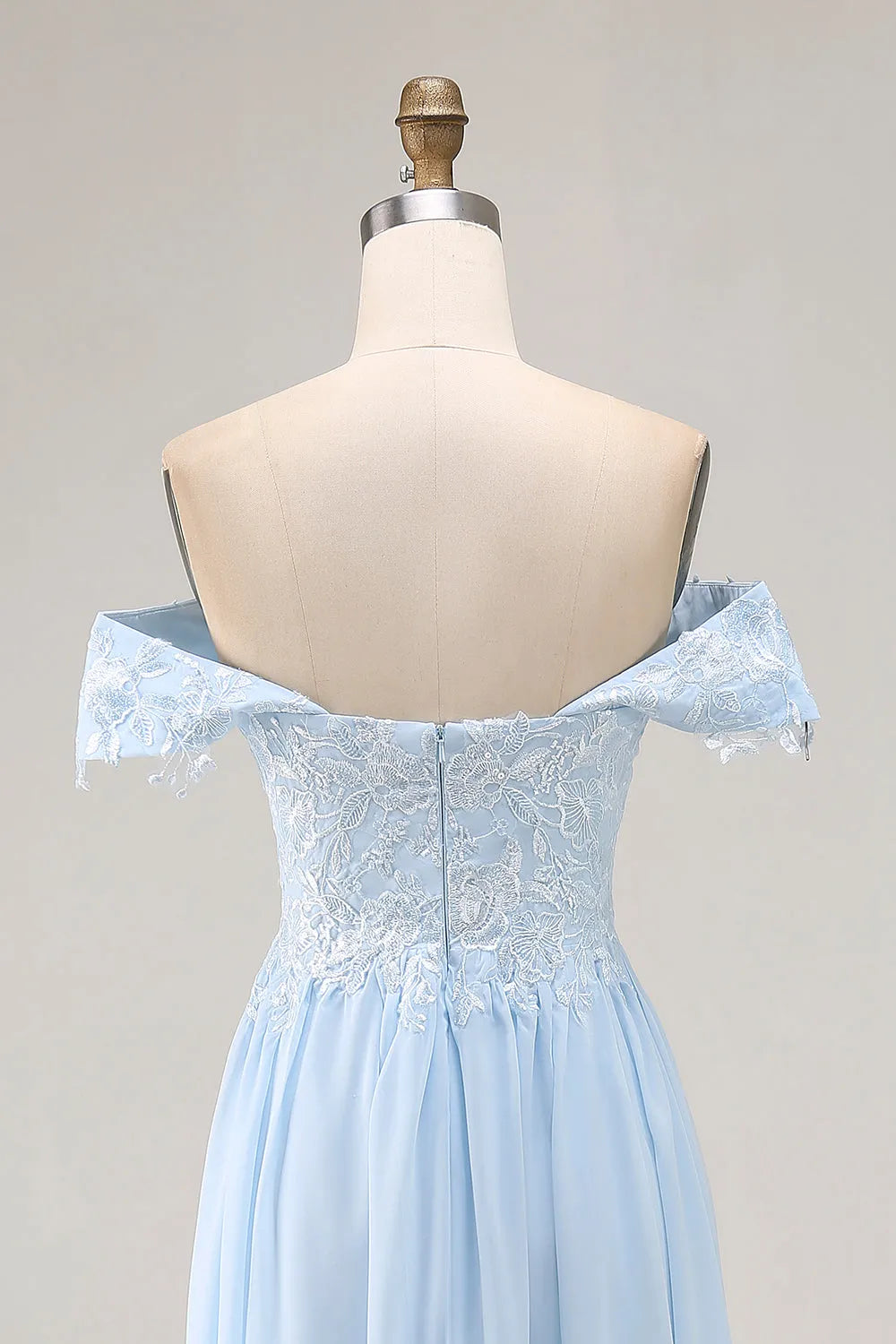 Graceful A-Line Off-the-Shoulder Lace Cap Sleeve Zipper Back Floor-Length Mother of the Bride Dresses