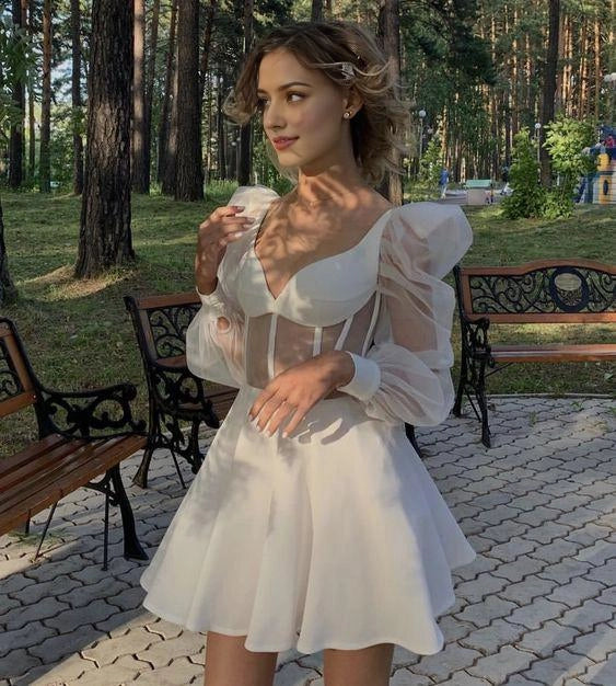 Homecoming Dresses Long Sleeves Short Prom Dress Homecoming Dresses