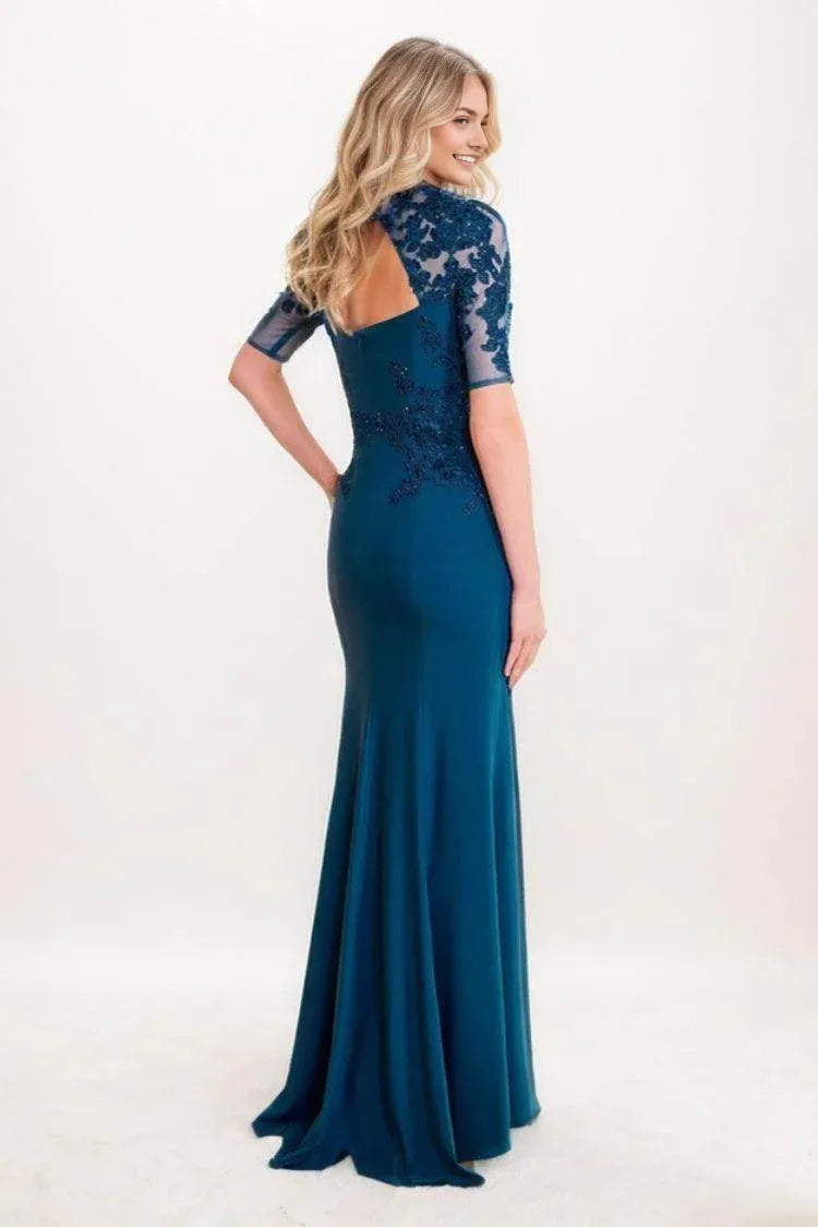 Knitted Fabric Mother Of The Bride Dress