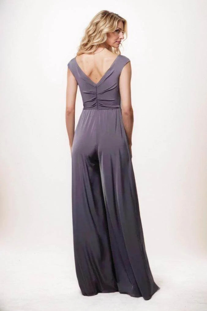 Luxe Satin Sleeveless Mother Of The Bride Dress