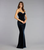 Luxurious Mermaid Sweetheart Neckline Corset Bodice Strapless Side Ruched Back zipper Floor-Length Prom Dresses