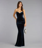 Luxurious Mermaid Sweetheart Neckline Corset Bodice Strapless Side Ruched Back zipper Floor-Length Prom Dresses