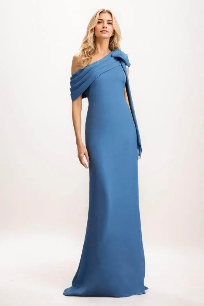 Mermaid Maxi Elastic Silk like Satin Mother Of The Bride Dress  ﻿