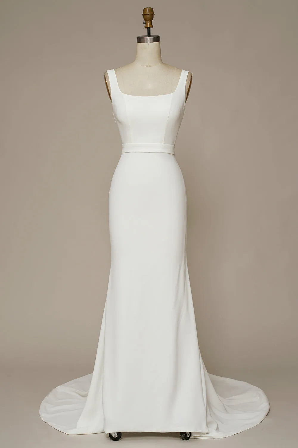 Mermaid Square Neck Wedding Dress ﻿