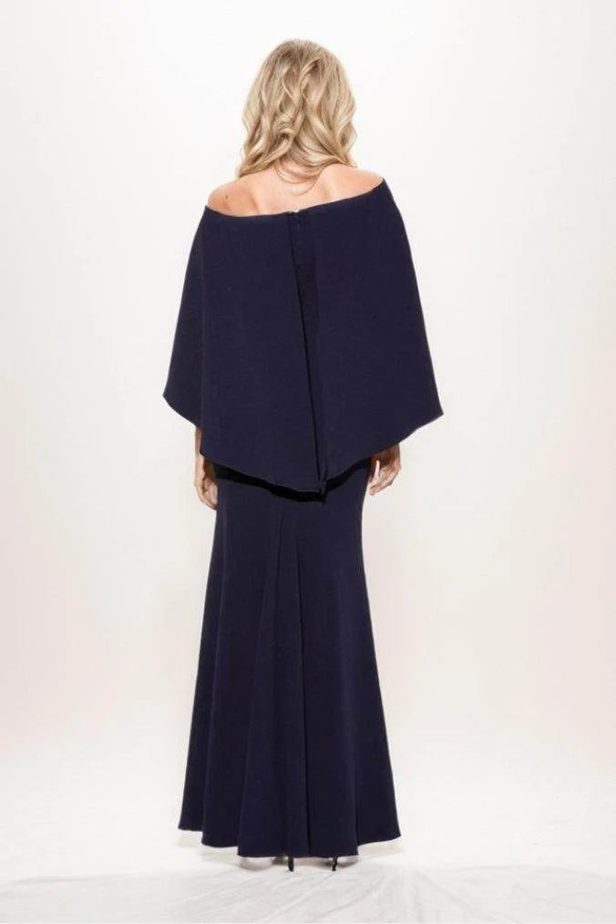 Mother of mermaid chiffon backless bridal gown