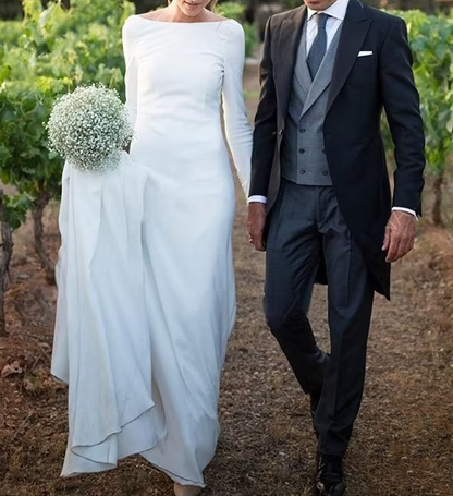 Simple Wedding Dress Women Formal Evening Party Prom Gowns