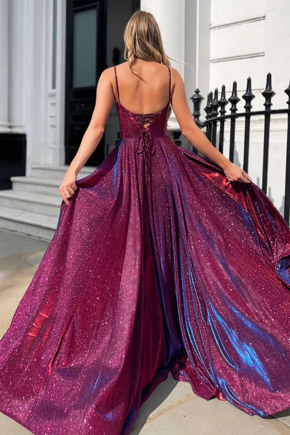 New sexy long slit party evening dressformal party dance dress